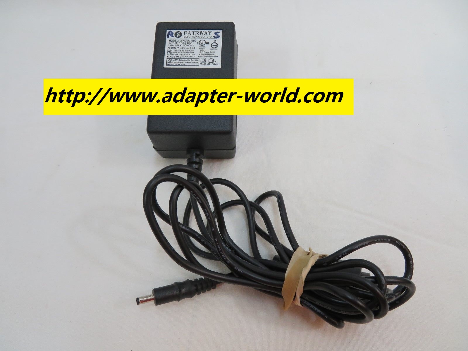 *100% Brand NEW* Fairway Electronics Output 9V 2.2A WN20U-090 AC Power Supply Adapter Free Shipping!